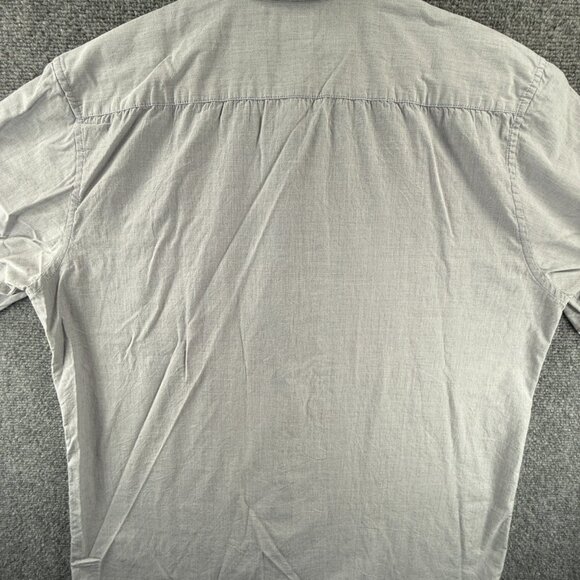 Quiksilver Button-Down XL Cotton Polyester Modern Gray Skate Shirt Mens Solid - Picture 13 of 13